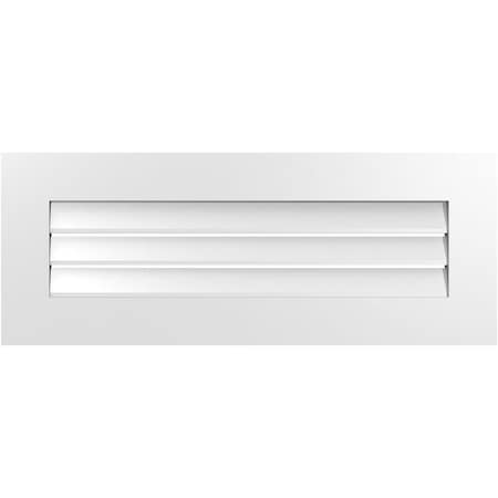 Vertical Surface Mount PVC Gable Vent: Functional, W/ 3-1/2W X 1P Standard Frame, 36W X 14H